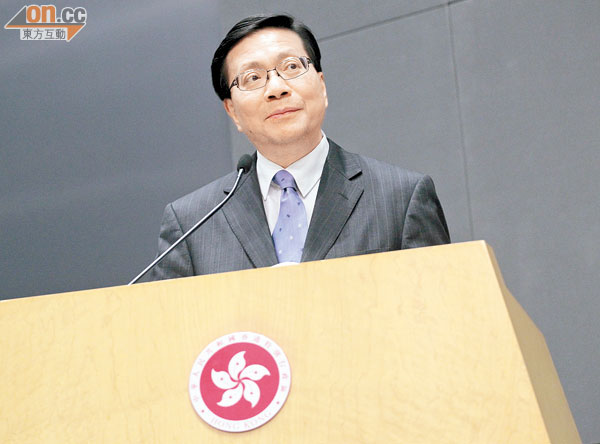 张炳良:不会推冧楼市